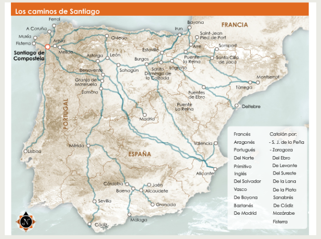 Camino Pelgrimsroute