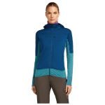 Icebreaker Descender 300 LS Zip Hoodie Dames Topaz Atlantis
