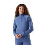 Smartwool Dames Merino 150 Base Layer LS Zip Nightfall Blue